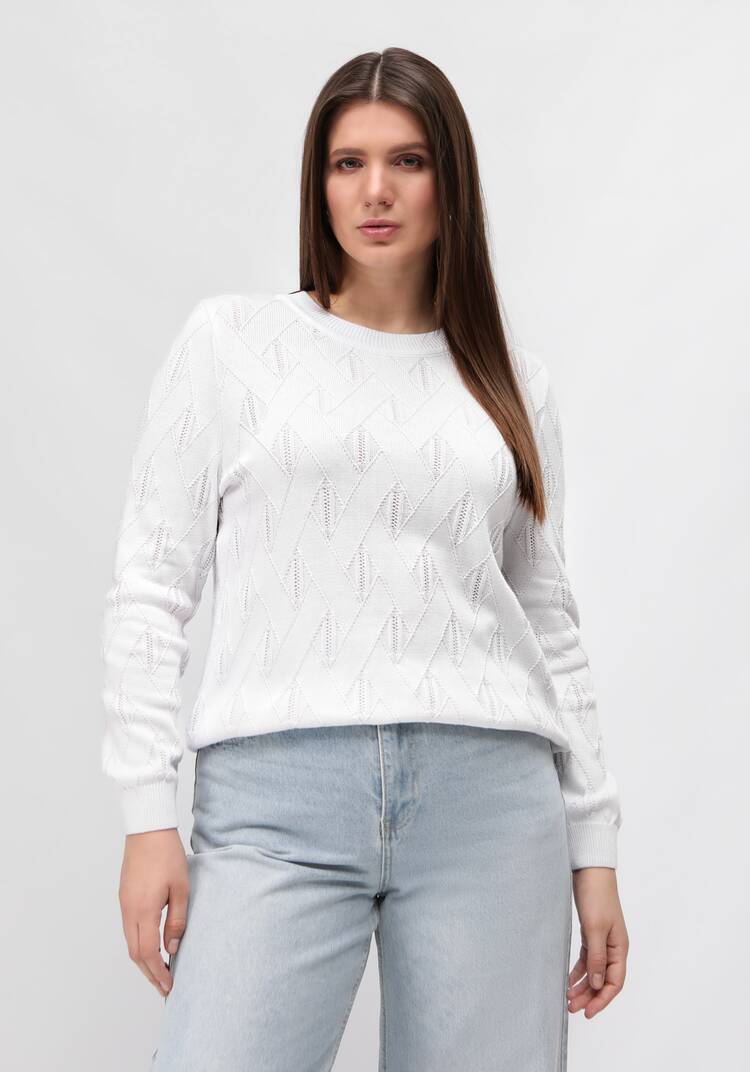 Джемпер ажурный удлиненный шир.  750, рис. 4