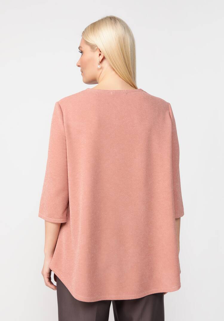 Блуза с метанитью и декором на груди шир.  750, рис. 22