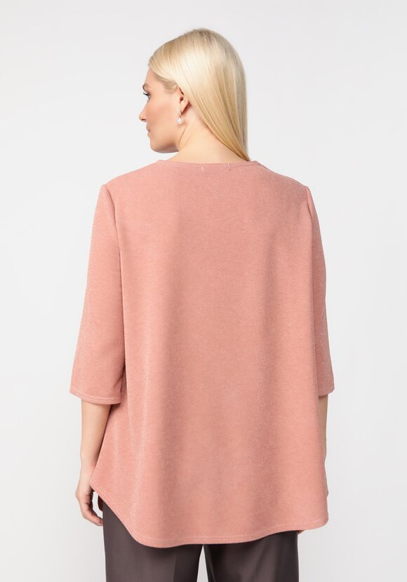 Блуза с метанитью и декором на груди шир.  580, рис. 22