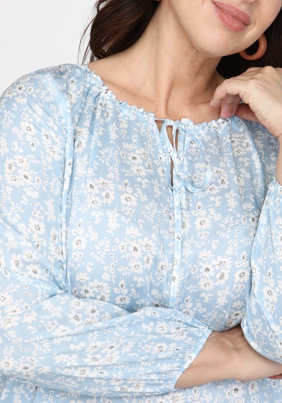 Блуза свободного кроя с набивным рисунком шир.  580, рис. 12