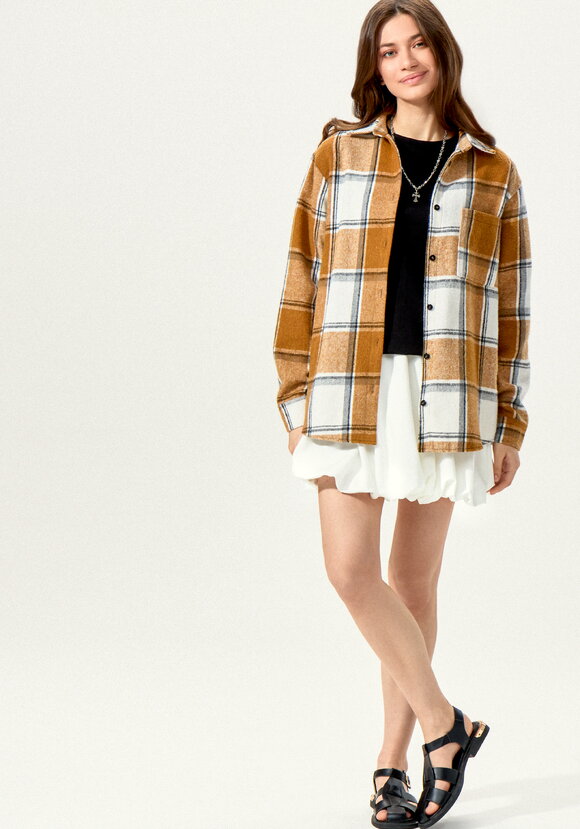 Рубашка в клетку с накладным карманом шир.  580, рис. 27