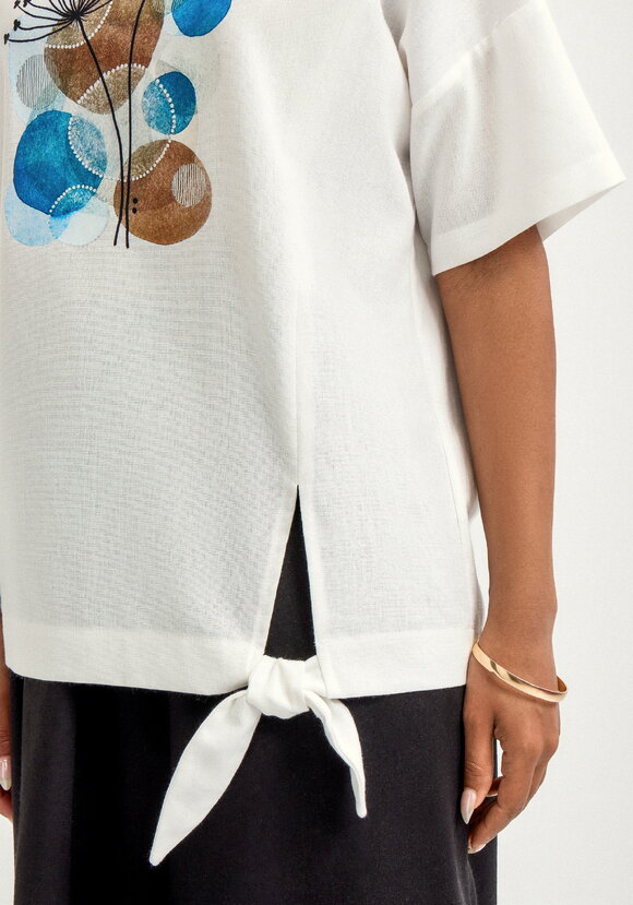 Блуза с принтом изо льна шир.  580, рис. 14