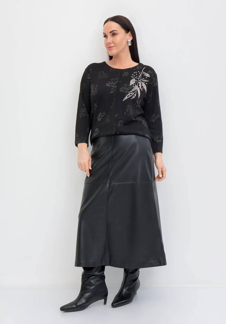 Джемпер с округлым вырезом и принтом шир.  750, рис. 7