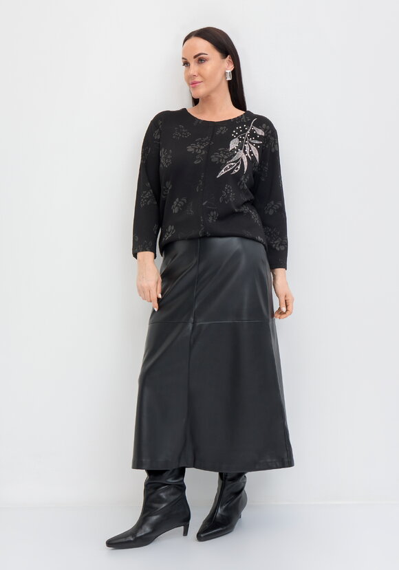 Джемпер с округлым вырезом и принтом шир.  580, рис. 7