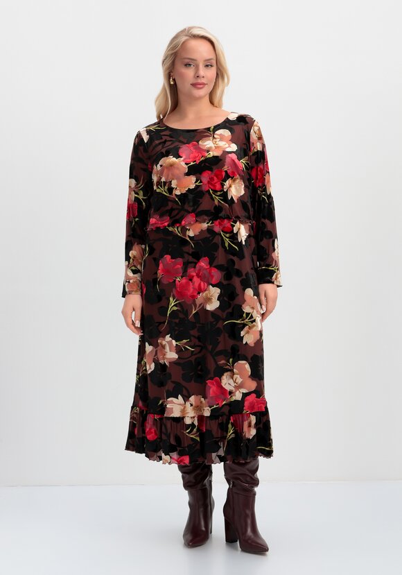 Платье А-силуэта с ярусами на подкладе шир.  580, рис. 4