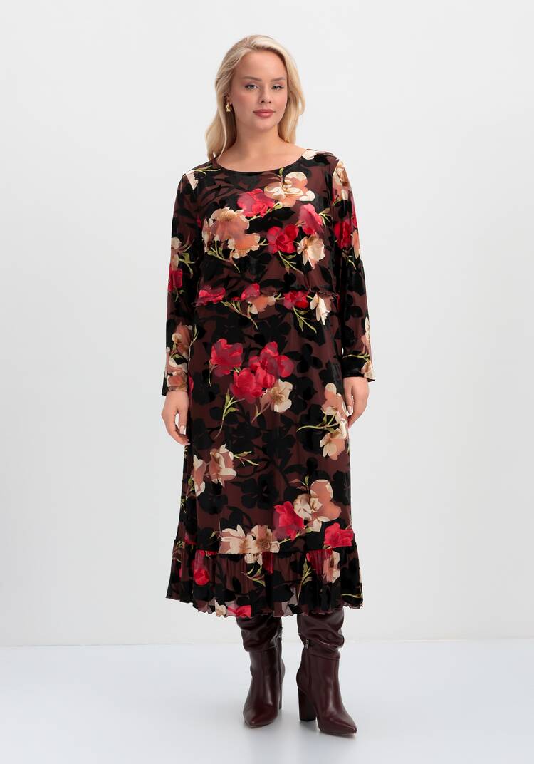 Платье А-силуэта с ярусами на подкладе шир.  750, рис. 4