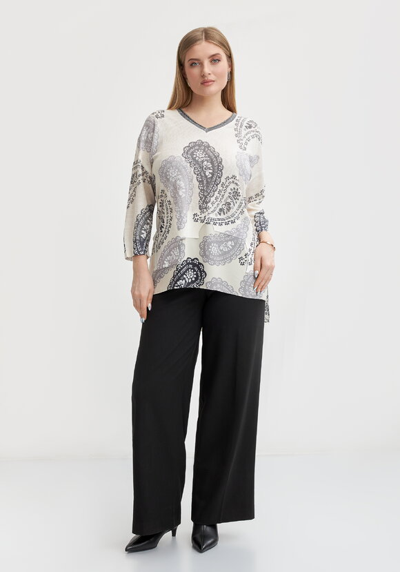 Джемпер-туника с дизайнерским принтомМилана шир.  580, рис. 2