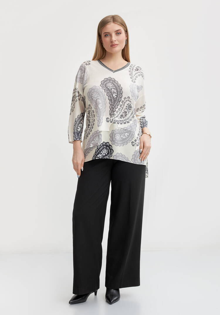 Джемпер-туника с дизайнерским принтомМилана шир.  750, рис. 2