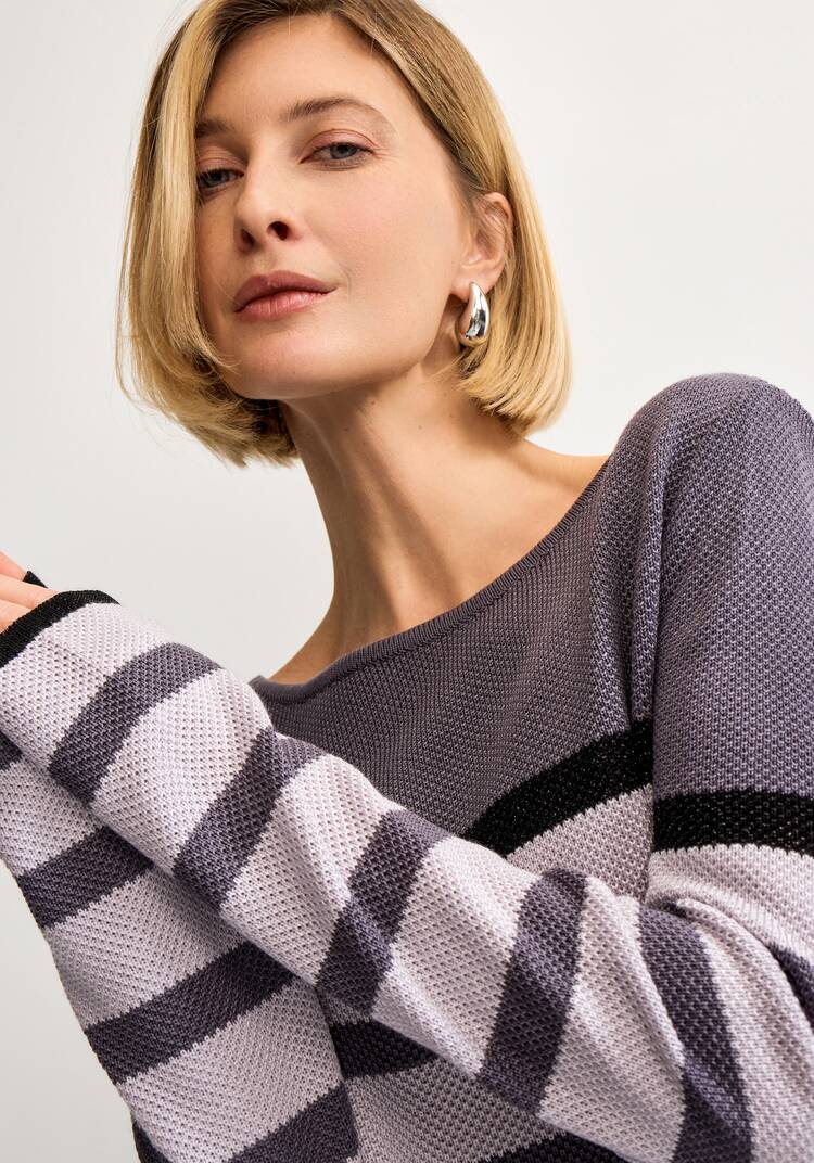 Джемпер в полоску с метанитью шир.  750, рис. 16