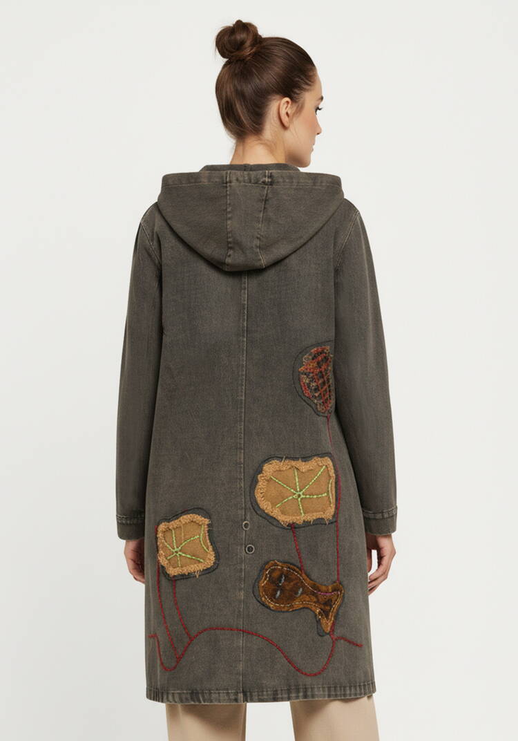 Куртка джинсовая с нашивками шир.  750, рис. 3