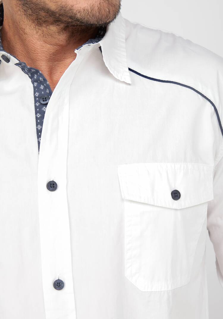 Рубашка в стиле кантри из поплина Джордж шир.  750, рис. 5