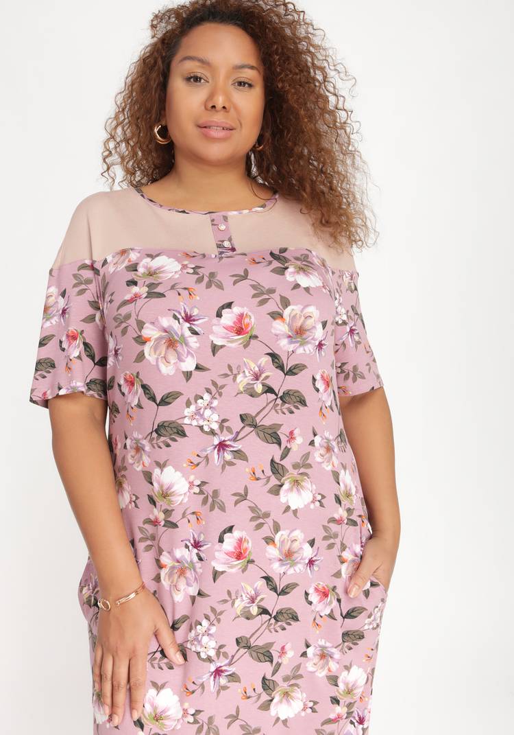 Платье с карманами прямого силуэта на кокетке шир.  750, рис. 3