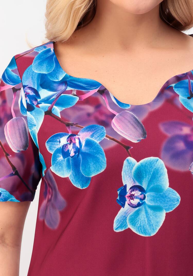 Платье полуприлегающего силуэта с  принтом шир.  750, рис. 15