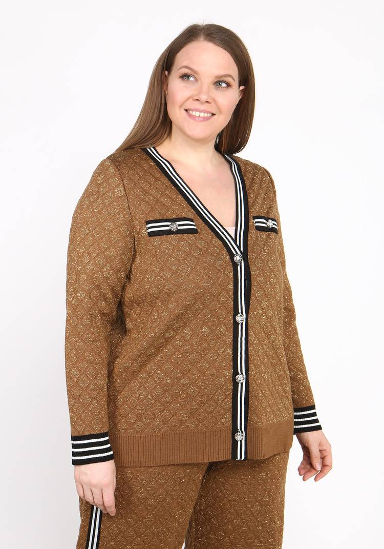 Жакет с метанитью на пуговицах шир.  750, рис. 5