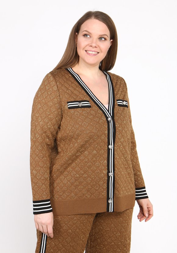 Жакет с метанитью на пуговицах шир.  580, рис. 5