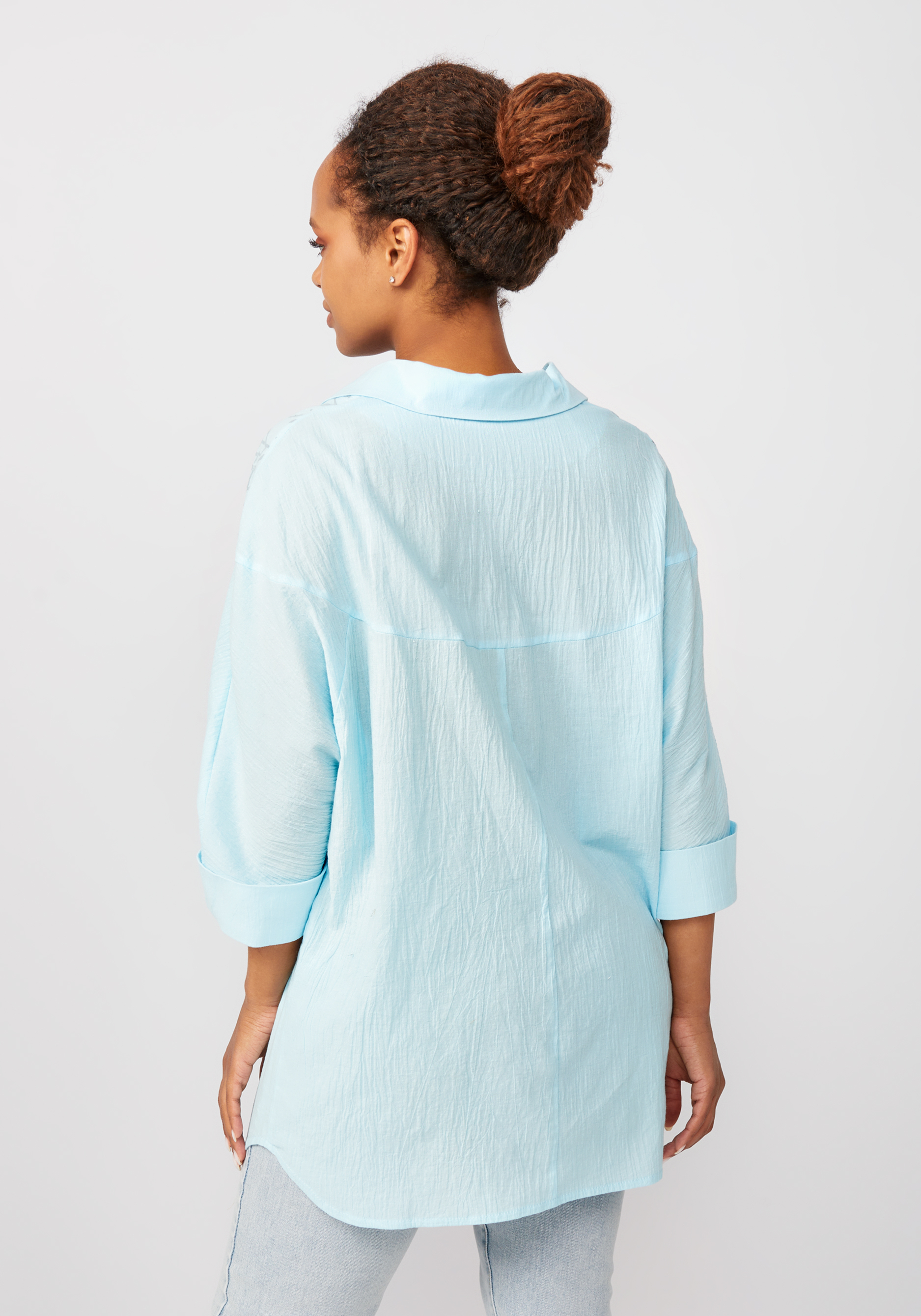 Блуза с принтом "Шерил" Mio Imperatrice, цвет голубой, размер 60 - фото 3