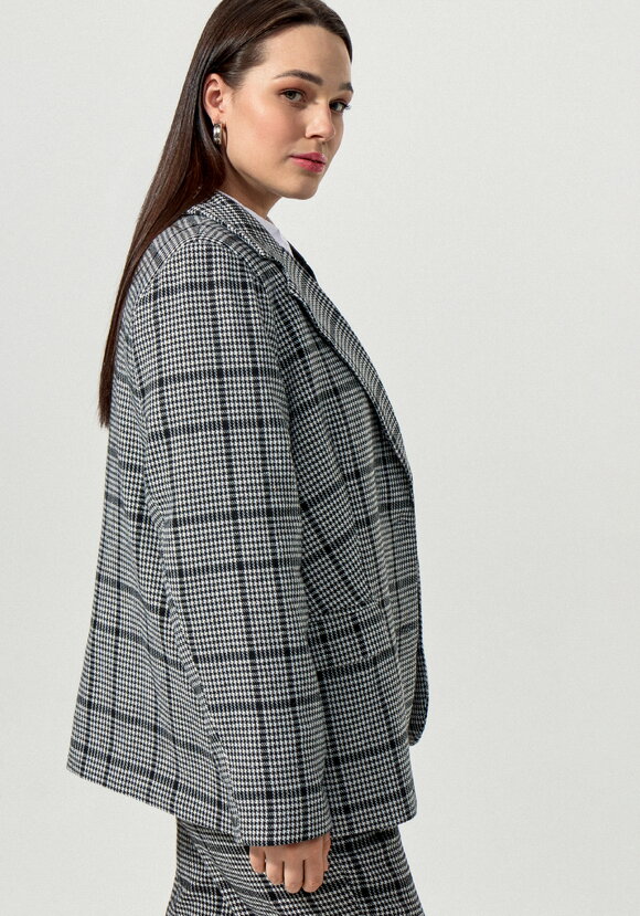 Пиджак с принтом клетка шир.  580, рис. 4