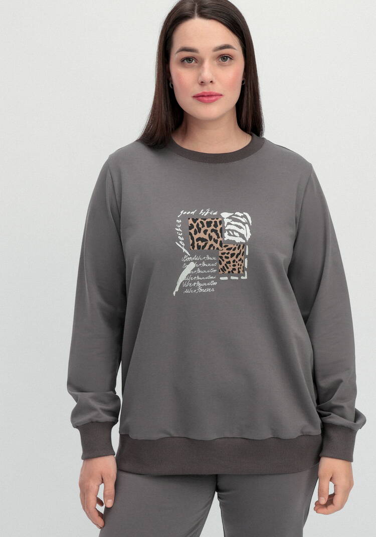 Комплект (брюки и свитшот с принтом) шир.  750, рис. 48