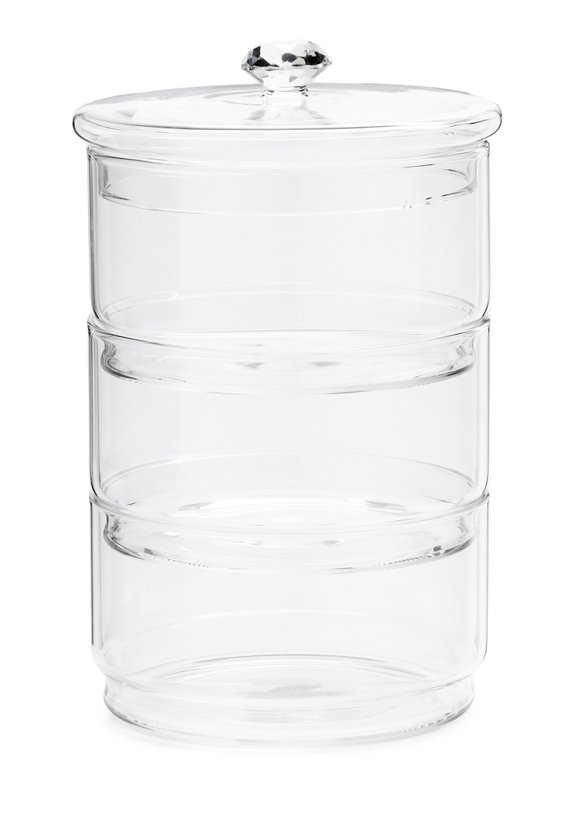 Конфетница с крышкой 3-ярусная Даймонд шир.  580, рис. 1