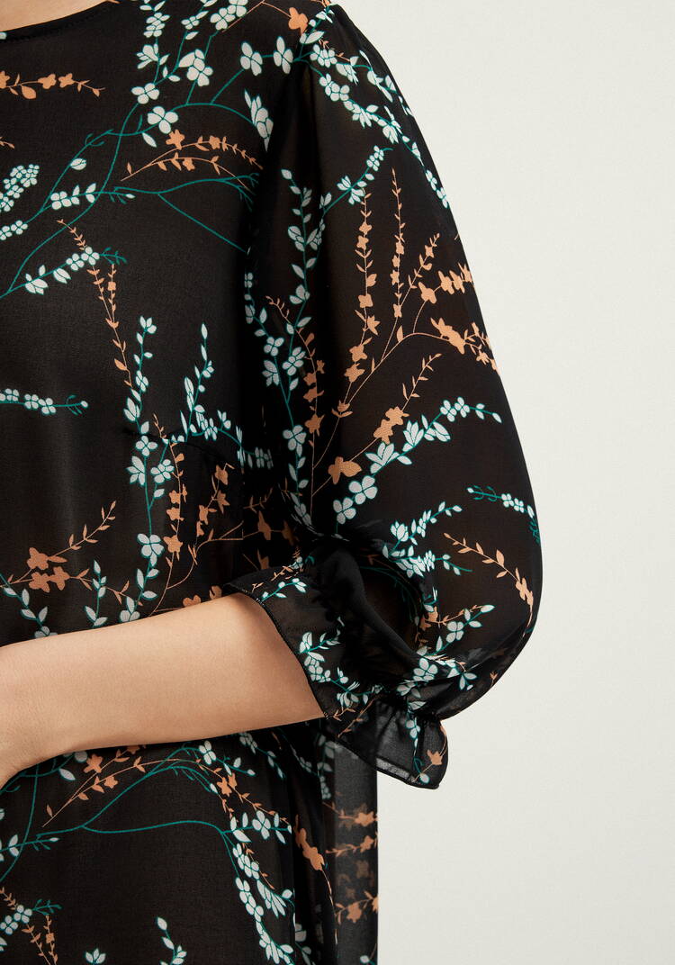 Платье с цветочным принтом шифоновое шир.  750, рис. 22