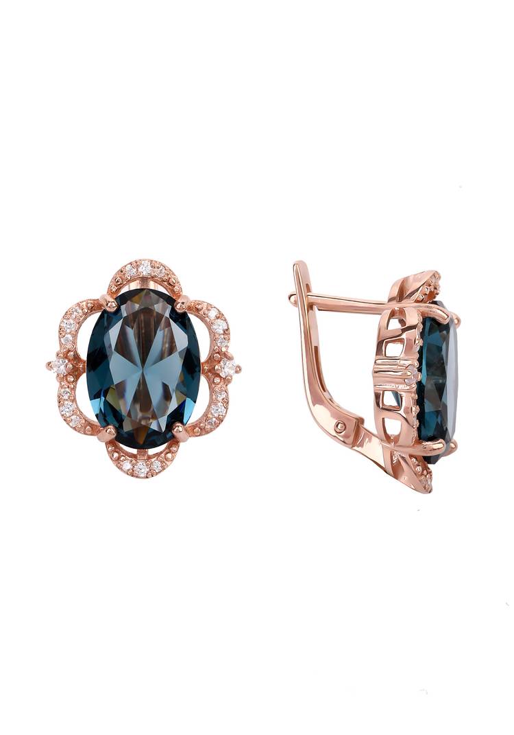 Серьги серебряные Морские тайны шир.  750, рис. 2