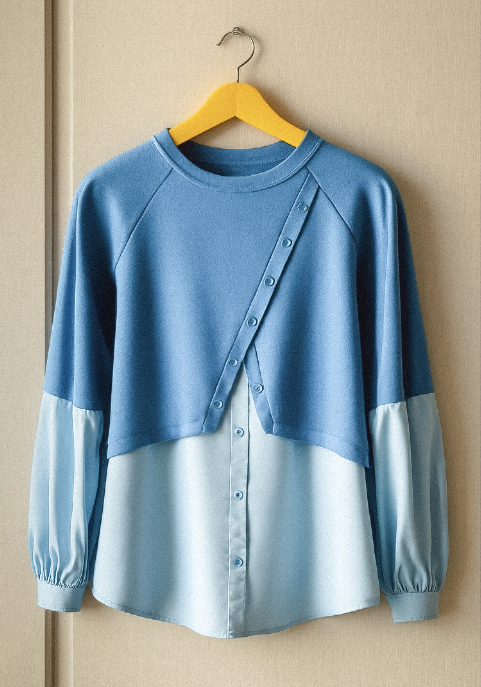 

Свитшот с имитацией двойки Resale, Синий