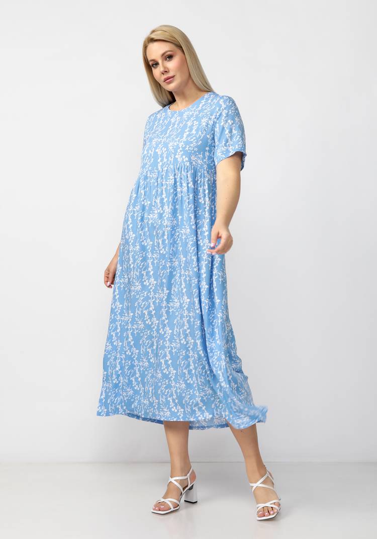 Платье свободного кроя с отрезной кокеткой шир.  750, рис. 11