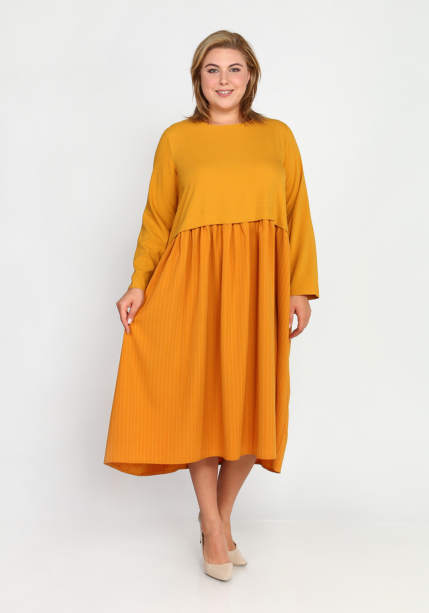 

Платье "Вечные чувства", Горчичный