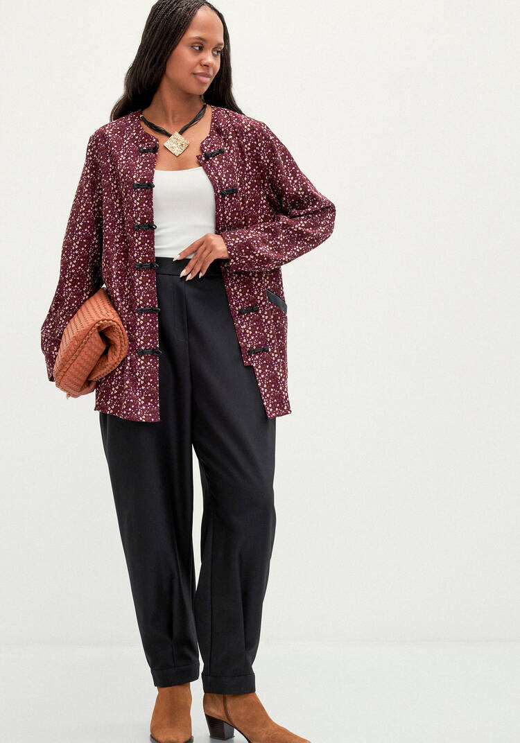 Брюки бананы со складками шир.  750, рис. 9