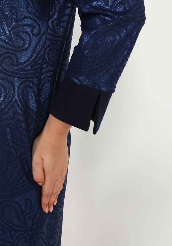 Кардиган с контрастными вставками на рукавах шир.  580, рис. 4