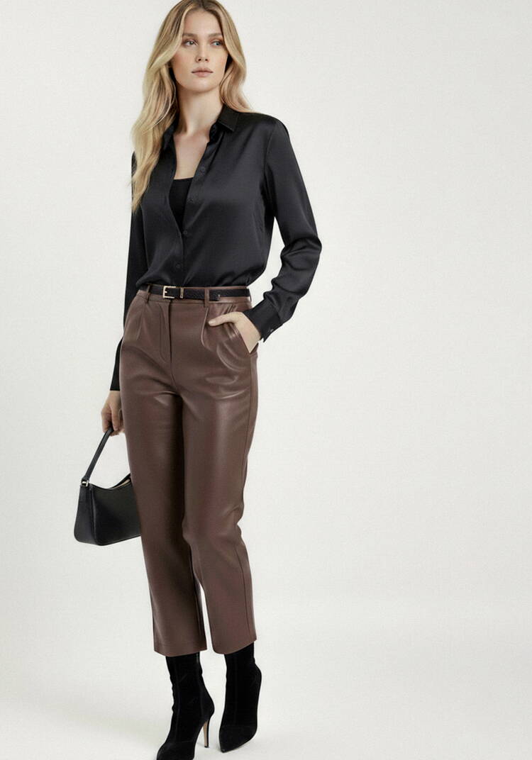 Брюки из эко-кожи Амабель шир.  750, рис. 7