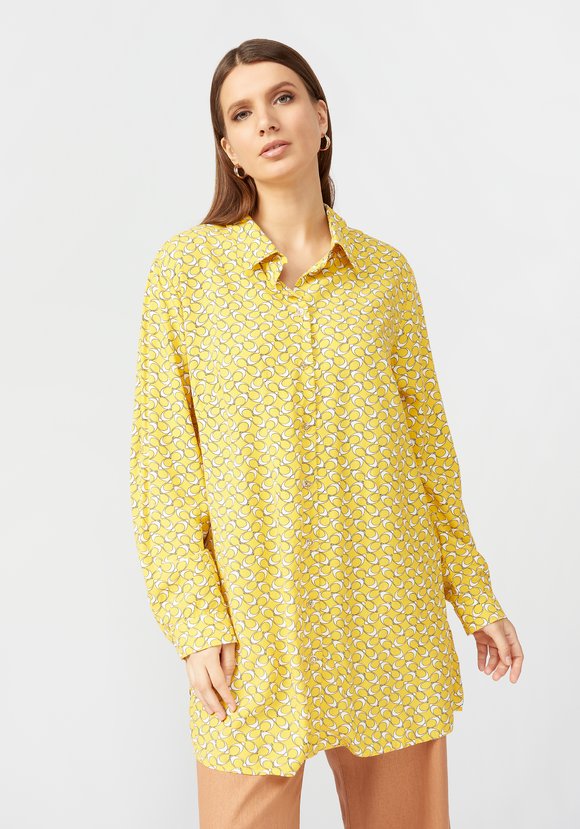 Блуза с отложным воротником на стойке шир.  580, рис. 4