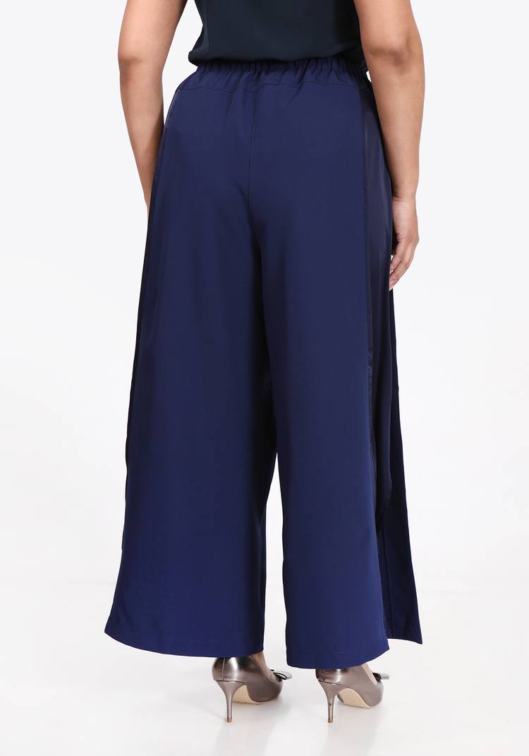 Брюки с атласными вставками и разрезами шир.  750, рис. 6