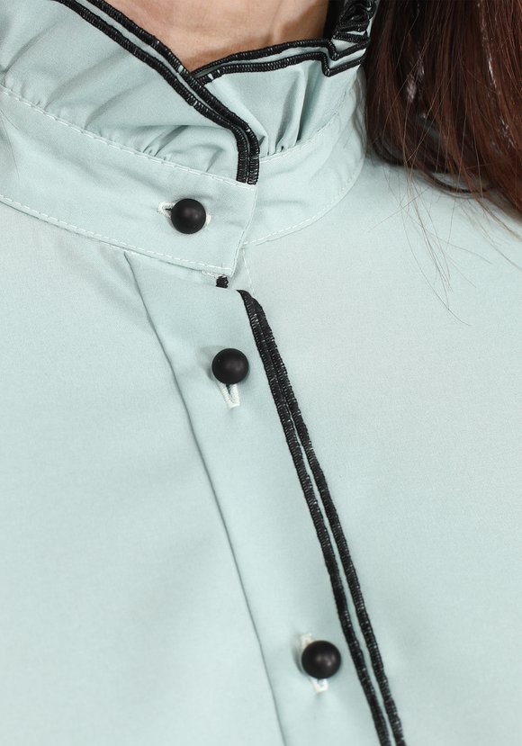 Блуза с двойной рюшей шир.  580, рис. 12