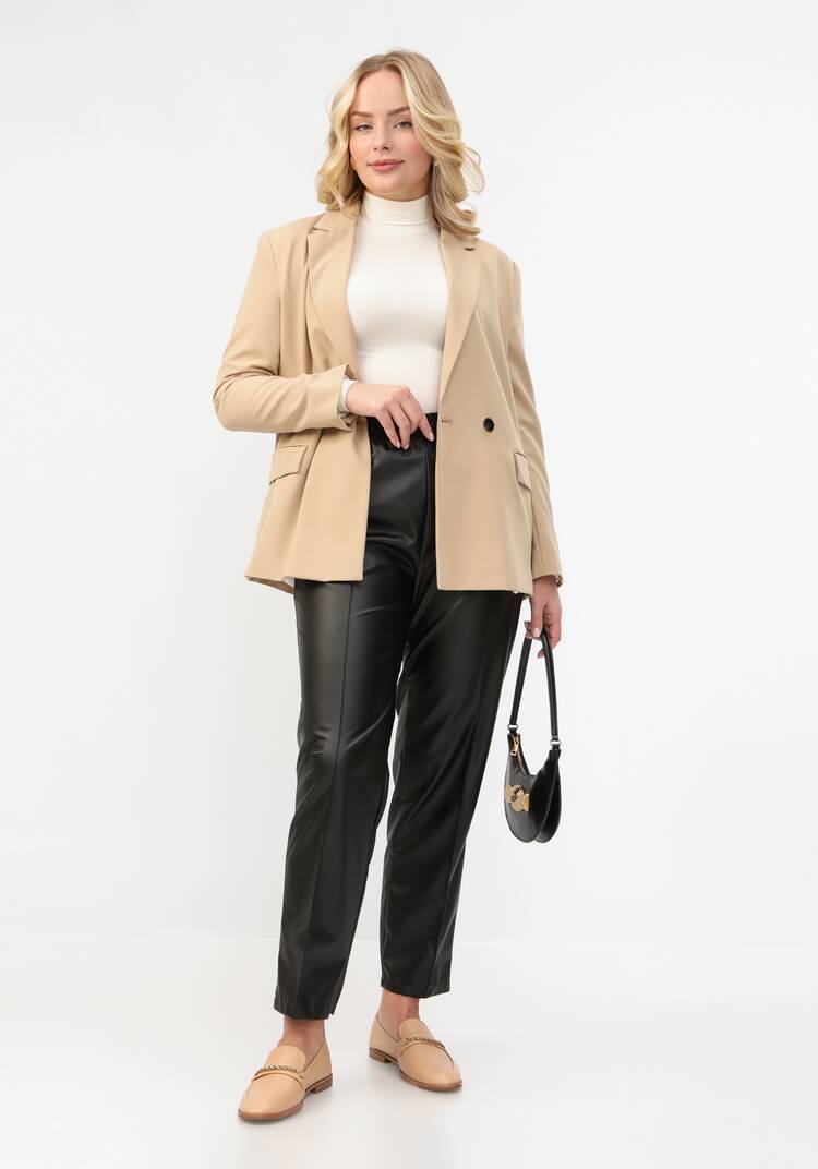 Брюки из экокожи со стрелками шир.  750, рис. 17