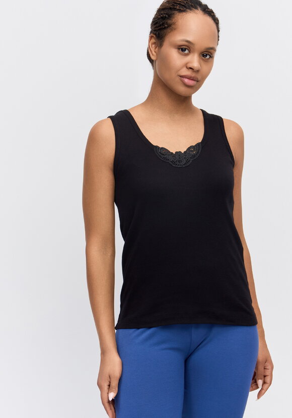 Майка из хлопка с кружевным шитьем шир.  580, рис. 9