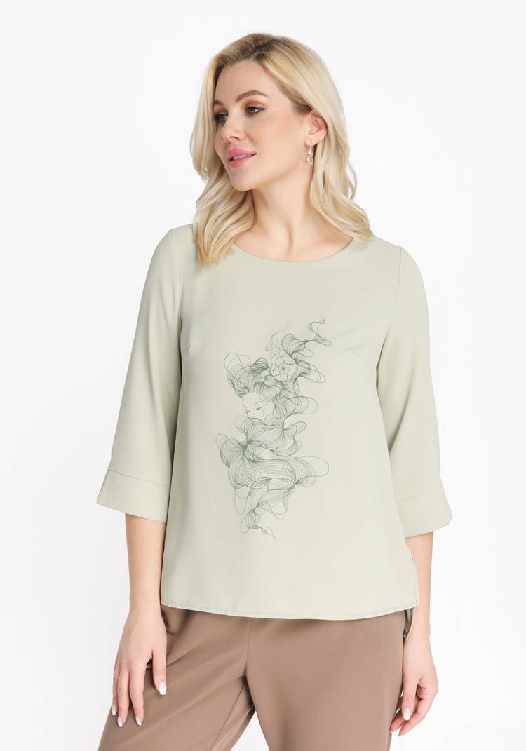 Блуза Таинственная красавица шир.  750, рис. 11