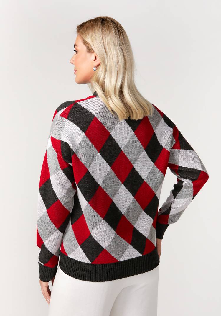 Кардиган Яркие ромбы шир.  750, рис. 45