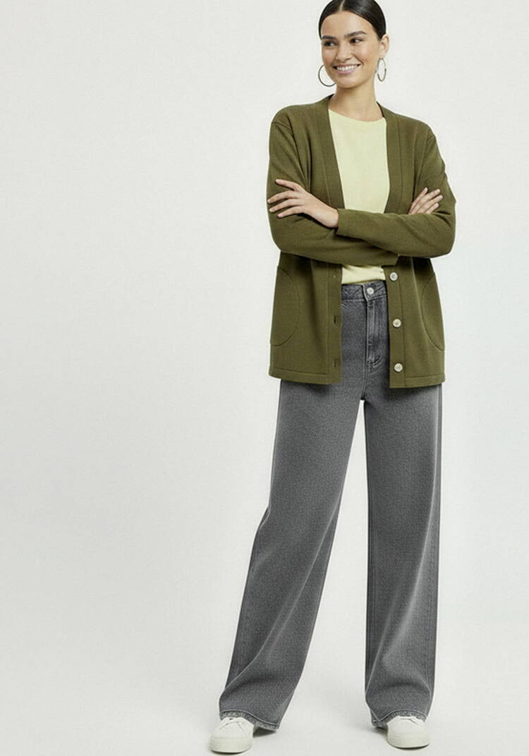 Кардиган на пуговицах утепленный шир.  750, рис. 43