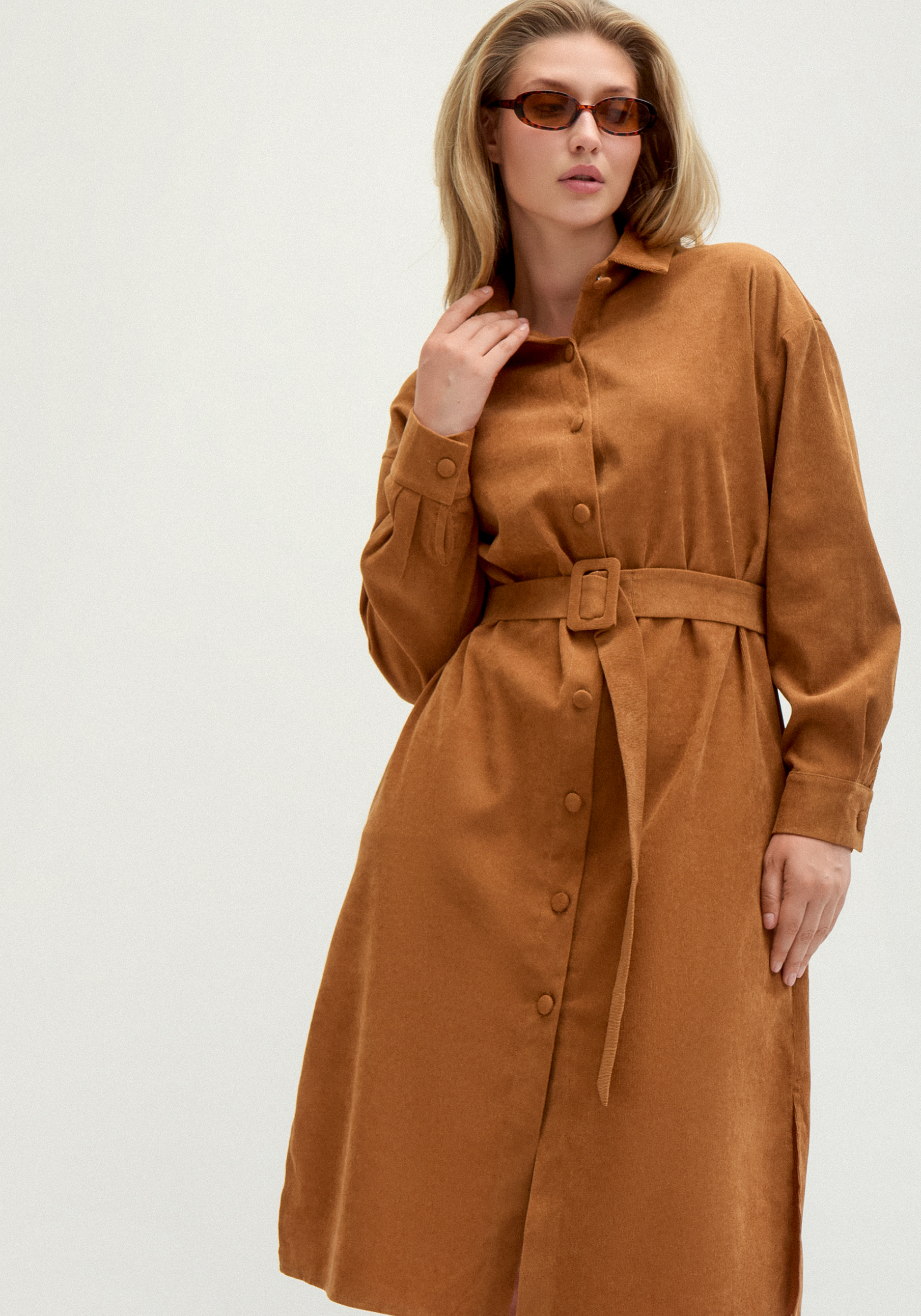 Платье-рубашка с отложным воротом 1399₽