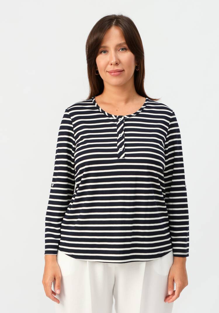 Лонгслив в полоску с патами на рукавах шир.  750, рис. 13