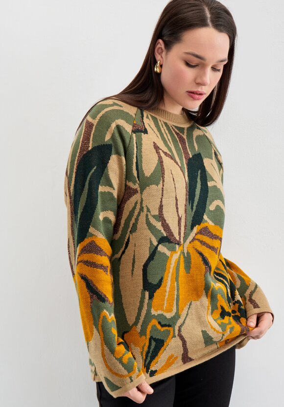 Джемпер с растительным орнаментом шир.  580, рис. 18