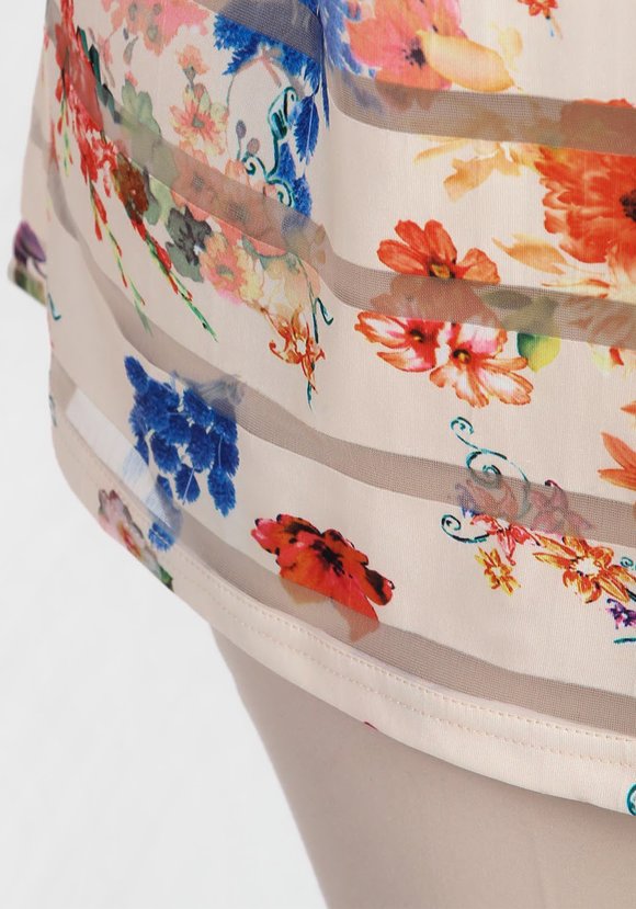 Блуза с цветочными вставками шир.  580, рис. 15