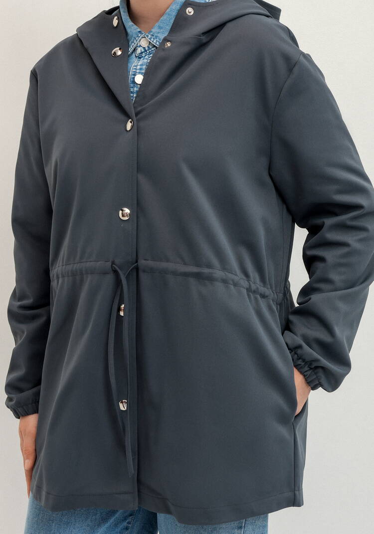 Ветровка с капюшоном и талии на кулиске шир.  750, рис. 26