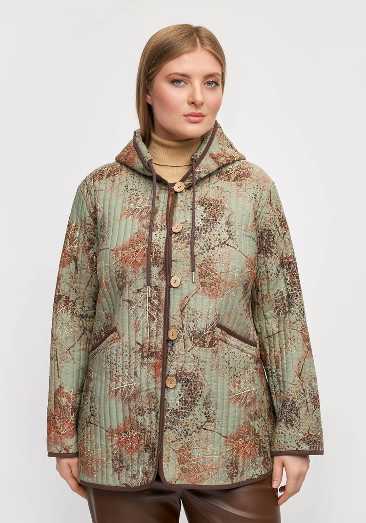 Куртка с принтом стеганная шир.  750, рис. 4