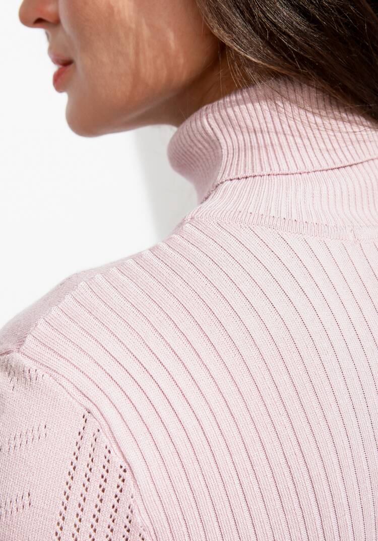 Водолазка из вискозы с ажурным узором шир.  750, рис. 6