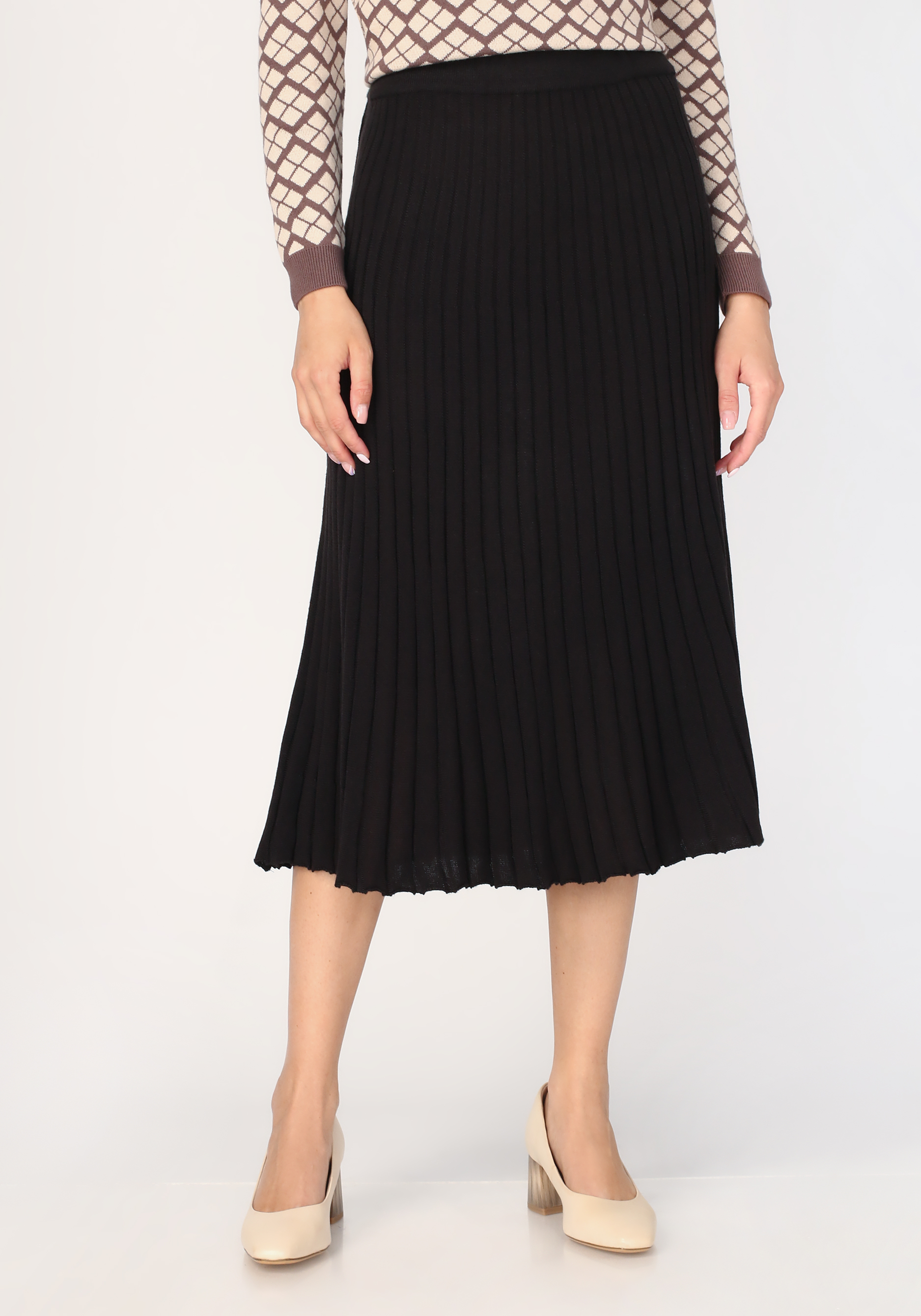 Юбка плиссе ниже колена