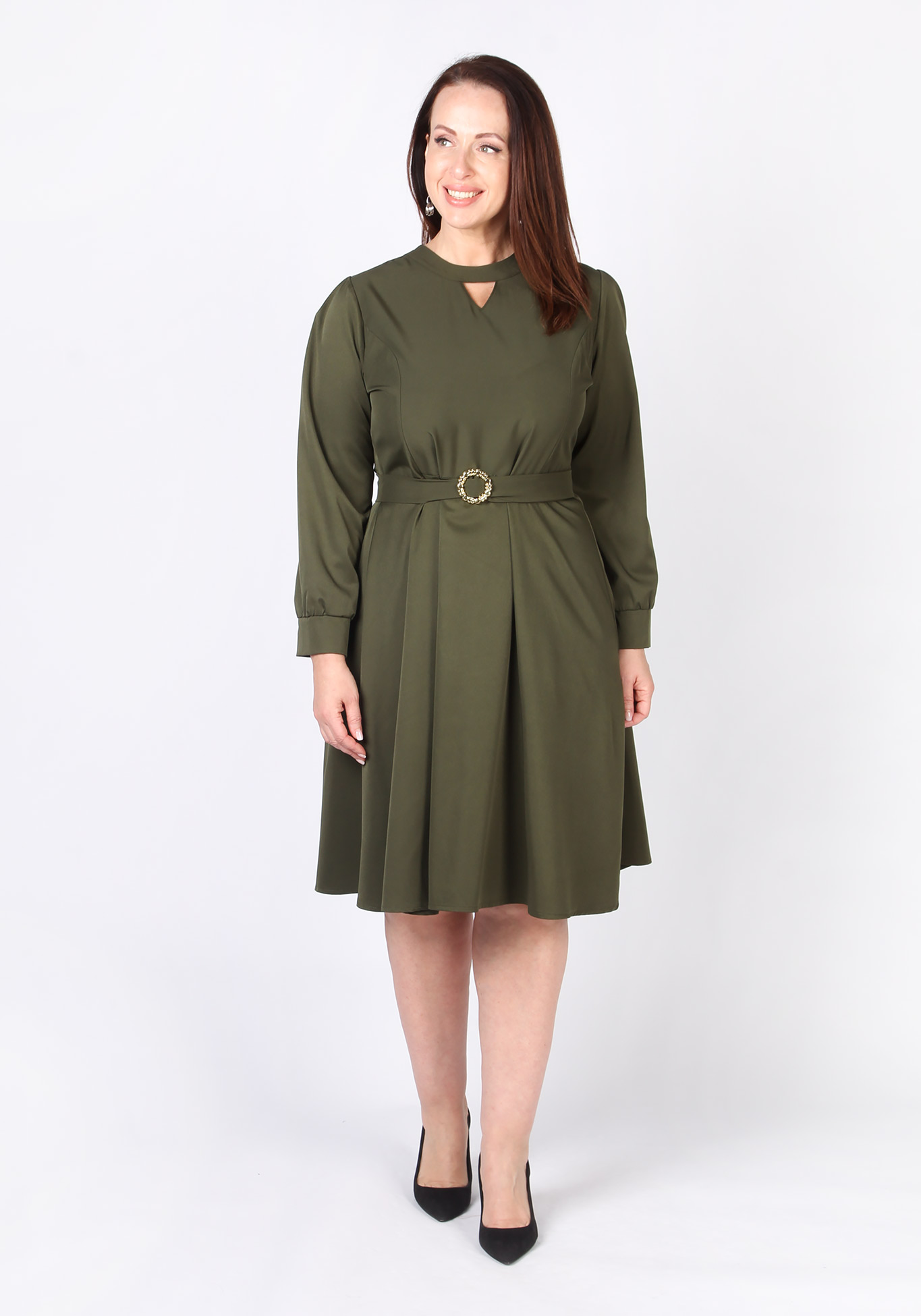 Платье "Обаятельная дама 2", размер 50, цвет зеленый - фото 2