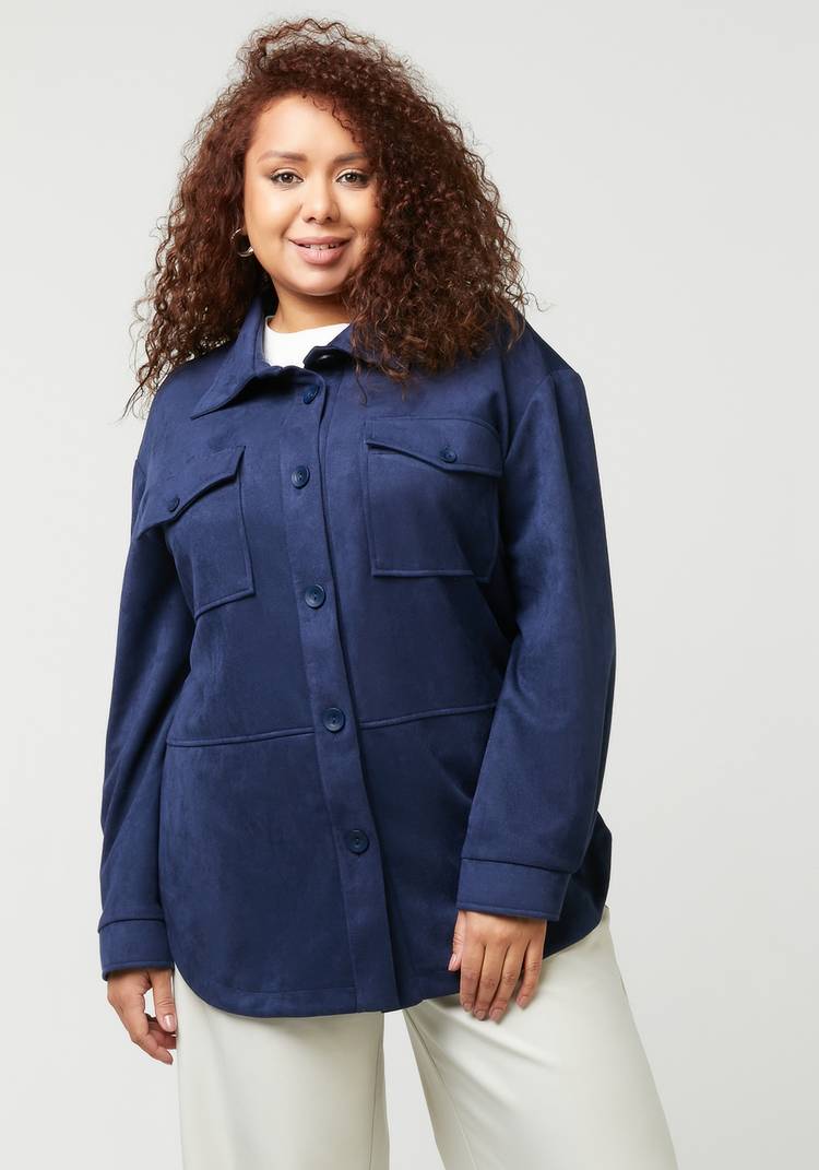 Блуза из экозамши с накладными карманами шир.  750, рис. 6