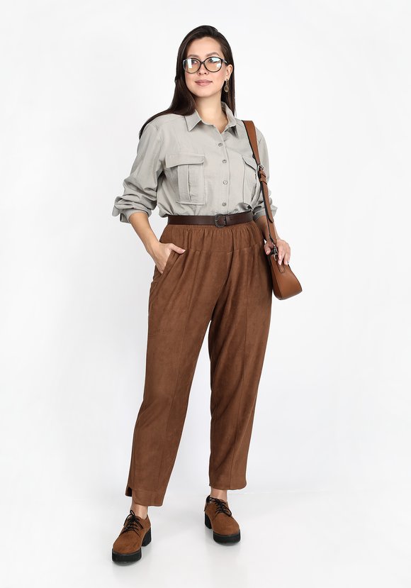 Блуза с карманами на груди шир.  580, рис. 3